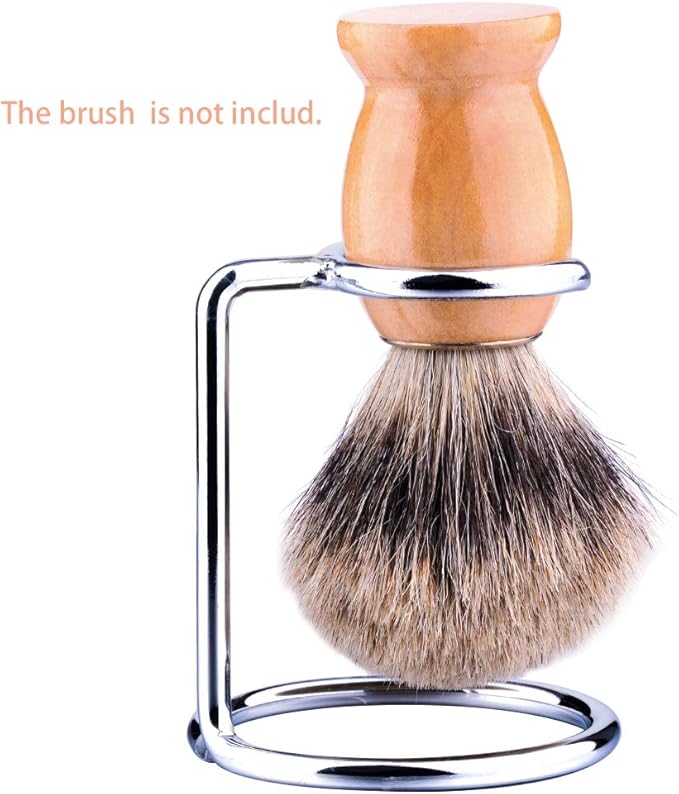 Grandslam Shave Brush Stand Stainless Steel for Badger Shaving Brushes Holder Height 2.8inch/7cm Space Saver