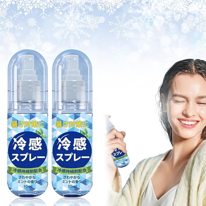 Cool Spray, Cooling Body Spray for Summer Down Instant Cooling Relief for Outdoor Sports Travel Non-Sticky Mist for Men and Women (2)