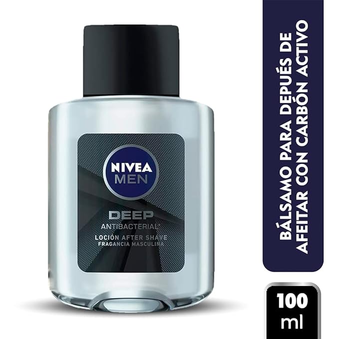 NIVEA Men, Deep, Refreshing & Hydrating After Shave, Vanilla & Bourbon, 3.3 fl oz (100 ml)