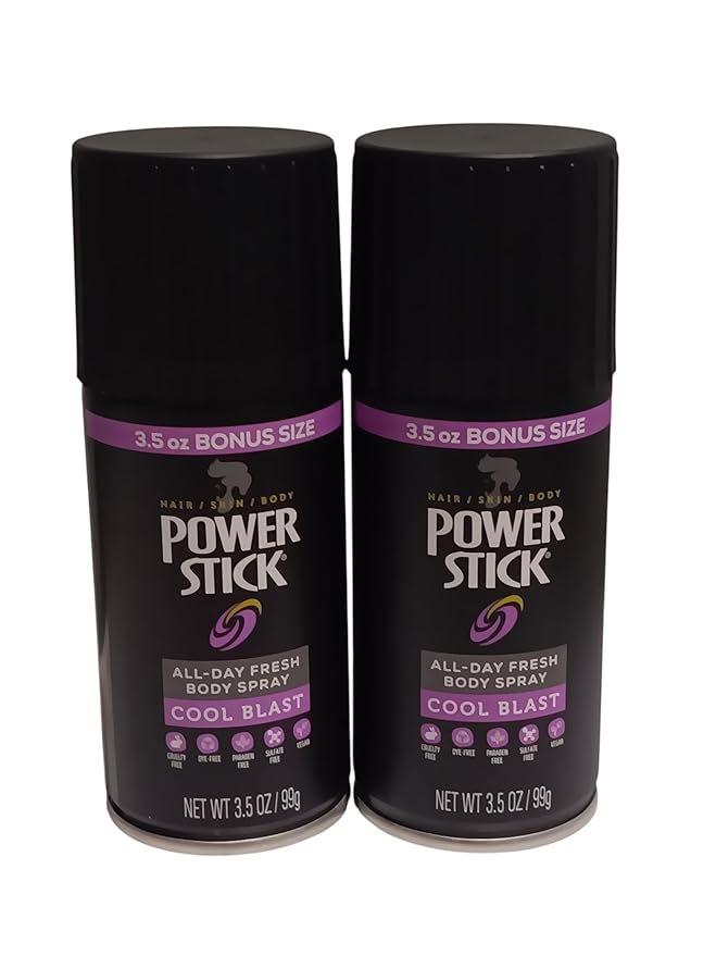 POWER STICK ALL-DAY FRESH BODY SPRAY COOL BLAST 3.5oz(pack of 2)