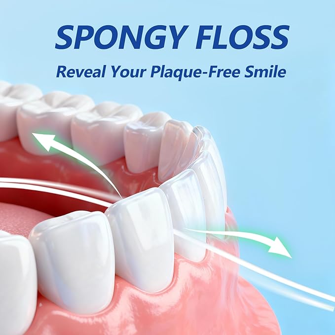 3-in-1 Orthodontic Floss for Braces, 160 Pre-Cut Strands with Threader & Spongy Brush, Specialized Teeth Cleaning for Teens and Adults with Bridges or Implants, 2 Pack