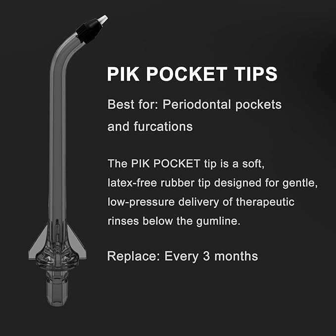 Replacement Heads for Nicwell, Oralfree, WELLFINE, Hangsun, Tovendor Water Flosser, Replacement Periodontal/Pocket Tips Oral Irrigator Jet Tip