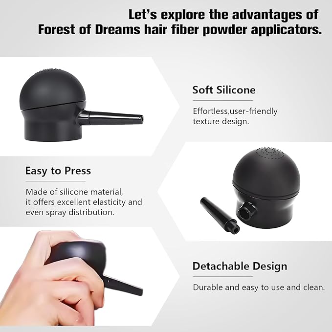 Hair Fiber Spray Applicator – Applicator Pump Nozzle for Hair Building Fiber Bottle，1 Applicator
