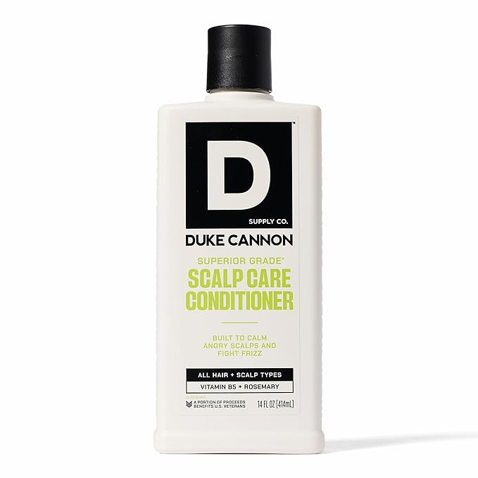 Duke Cannon Superior Grade Scalp Care Conditioner for Men, 14 oz – Vitamin B5 for Hydration, Rosemary & Arnica for Scalp Soothing, Shea Butter & Coconut Oil for Moisture, Sulfate-Free