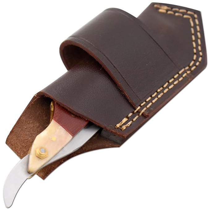 Straight Razor | Straight Edge-Razor Red Wood & Bone Handle- Sharp | High Hardness Stainless Steel Cutthroat Straight Edge Blade | Barber Razor (216)