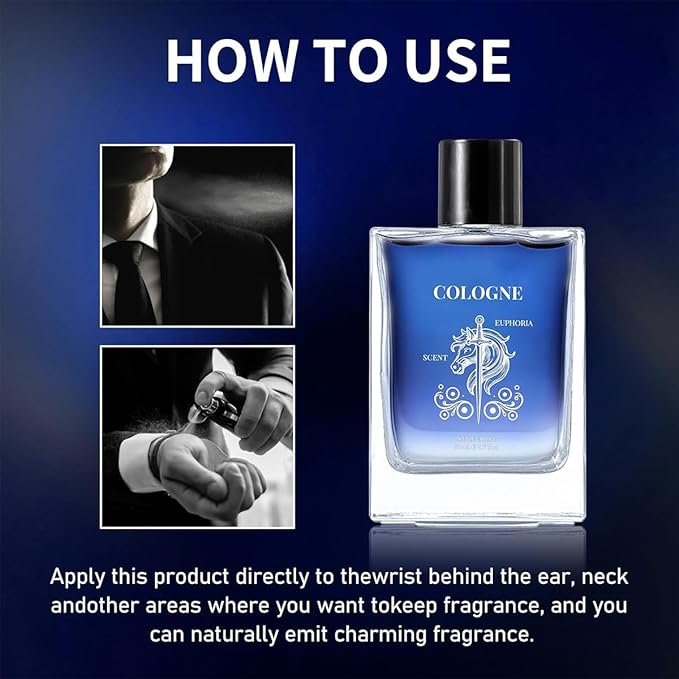 DIMOT Eau de Parfum Cologne for Men, Pheromone Perfume to Attract Women, Long-Lasting Fresh Eau de Toilette Perfume Woody Scents, Large capacity & Durable (1.7Oz)