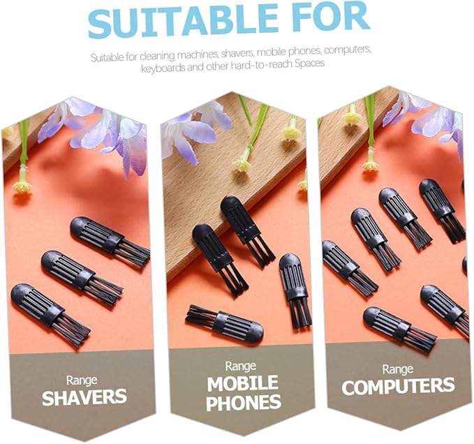 Ipetboom 300pcs Electric Shaver Cleaning Brush Nose Hair Trimmer Cleaner Non- Handle Lightweight and Portable Grooming Tool for Home and Travel Use