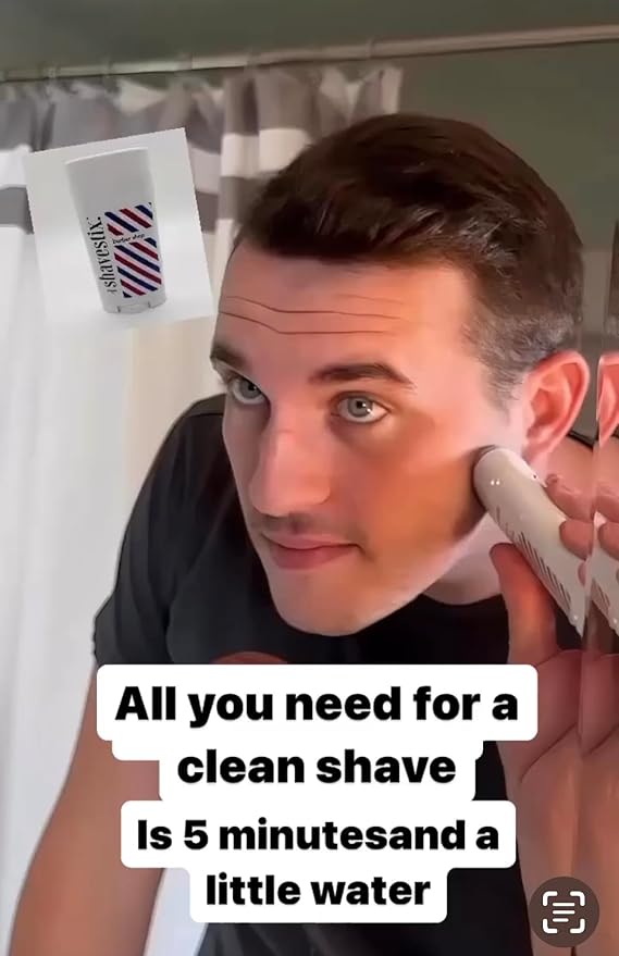 Travel Size Shaving Cream Stick 2.75 Oz | Barber Shop - Shaver Friendly Mens Hair Removal Cream Bar | Shavestix Shave Stick Sub Foam, Gel, Soap