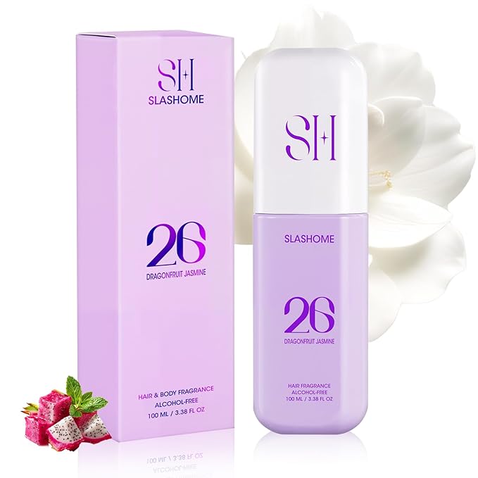 Hair Perfume for Women & Men, Alcohol-Free Dragonfruit Jasmine Hair & Body Mist, Lightweight Long-Lasting Fragrance Mist for Hair, Body & Fabric, Birthday & Valentine’s Day Gift, 100ml / 3.38 fl oz