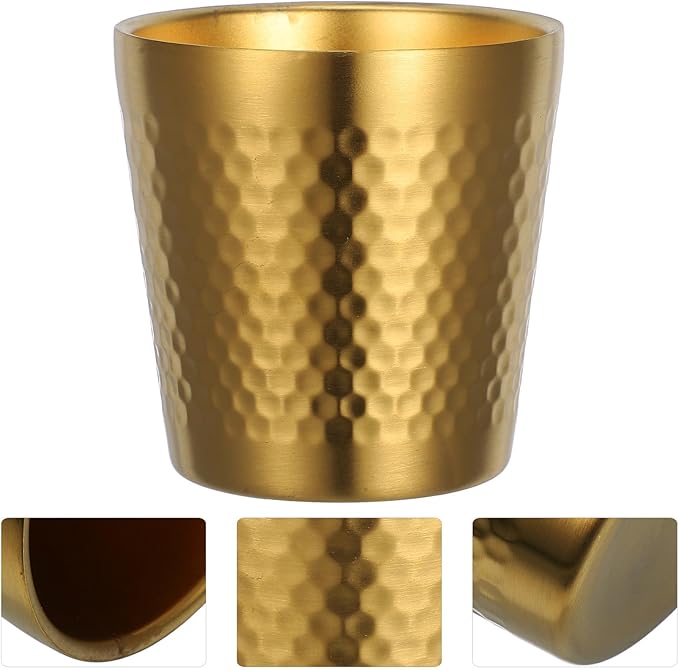 Luxshiny Stainless Steel Shaving Bowl 175Ml Men’S Shave Mug Hammered Metal Shave Soap Bowl Sturdy Household Shaving Tool