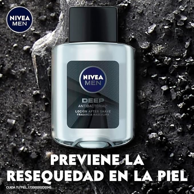 NIVEA Men, Deep, Refreshing & Hydrating After Shave, Vanilla & Bourbon, 3.3 fl oz (100 ml)