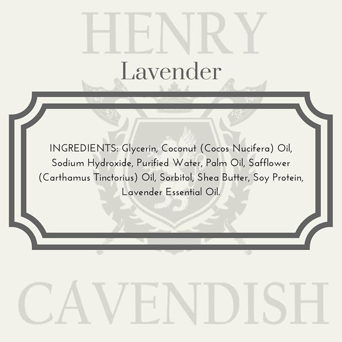 Henry Cavendish Shaving Kit with - Shaving Soap and Gentleman's Ceramic Shaving Soap Bowl with Handle. (Lavender)