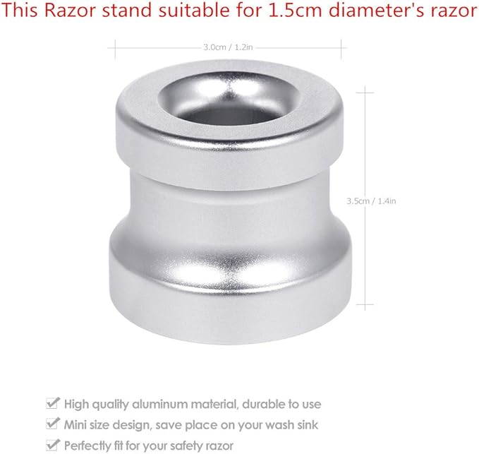 Men's Shaving Razor Stand Holder Aluminum Alloy Safety Razor Base Stand Good Thanksgiving/Christmas Gift