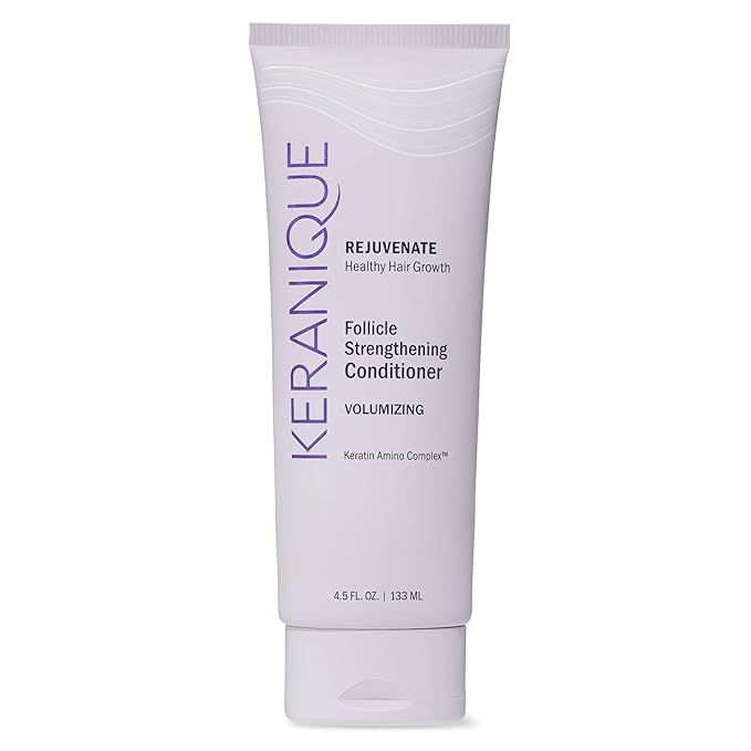 Keranique Volumizing Conditioner - Moisturizing Hair Conditioner for Fine, Thinning Hair and Fuller Hair Growth - Keratin Enriched, Sulfate-Free, Color-Safe, Anti-Aging Volume Conditioner for Women
