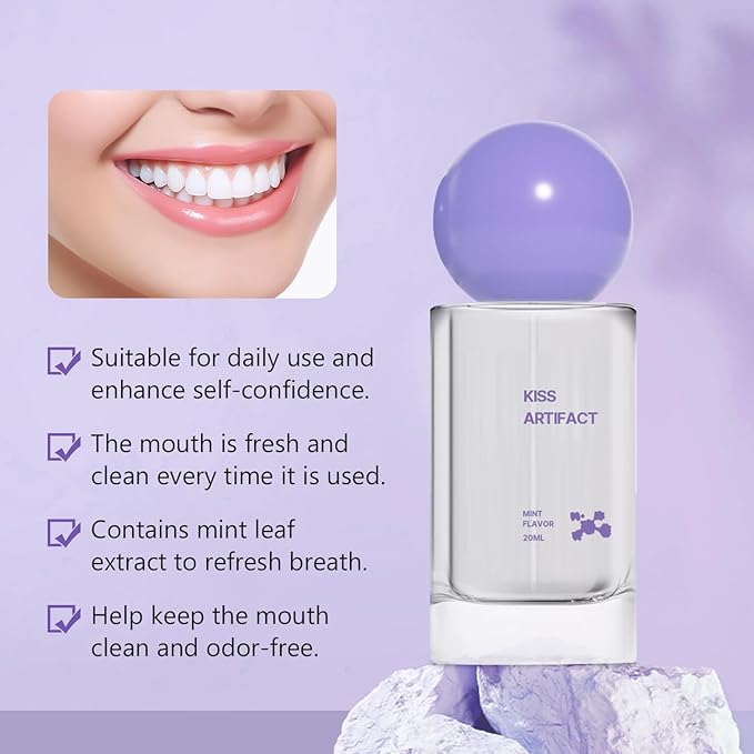 2pcs Probiotic Oral Spray for Long-Lasting Freshness, Alcohol-Free Oral Spray with Probiotics for Breath Care, Dual Cooling Probiotic Breath Spray, Convenient Travel-Sized Breath Spray (20ml/0.68floz)