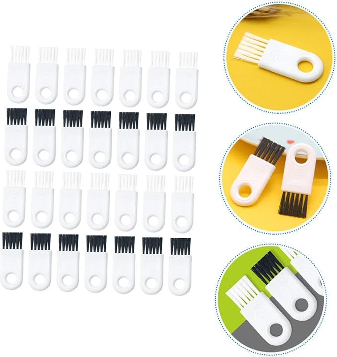 Outanaya 30pcs Mini Cleaning Brush Set for Electric Shaver Razor Cleaner Tool Compact and Effective Shaving Brush for Men for Daily Grooming and Hygiene