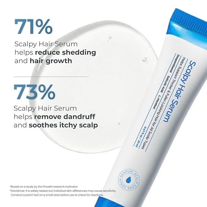 Scalpy Hair Growth Serum for Men & Women for Hair Loss & Thinning | Scalp Treatment with Salicylic Acid, Menthol, Dexpanthenol | Non-Greasy, Lightweight | Exfoliates Dandruff & Soothes Itch