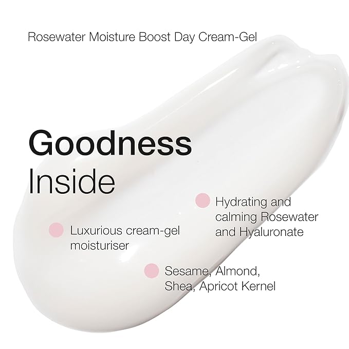 Natio Australia Rosewater Hydration Moisture Boost Day Cream-Gel, 2.5 oz - Face Cream with Shea Butter - Face Moisturizer for All Skin Types (Pack of 2)