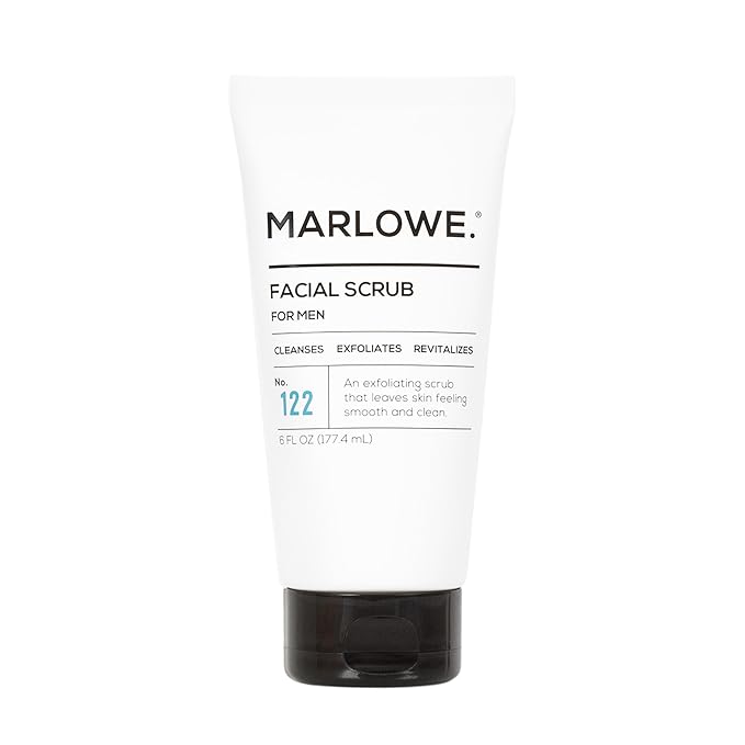 MARLOWE. Men's Face Wash & Scrub Bundle – Daily Cleanser with Natural Extracts + Exfoliating Formula with Fresh Woodsy Scent