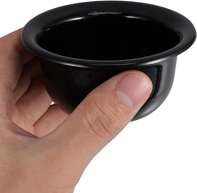 Men’s Plastic Shaving Soap Bowl with Lid Reusable Shave Cream Mug for Wet Shaving for Beard Shave