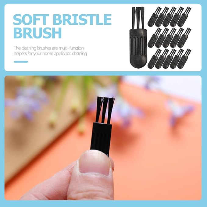 Balacoo 100pcs Nose Hair Trimmer Brush and Clipper Cleaner Small Razor Brush with Handle for Men’s Electric Shaver Maintenance and Ear Wax Removal