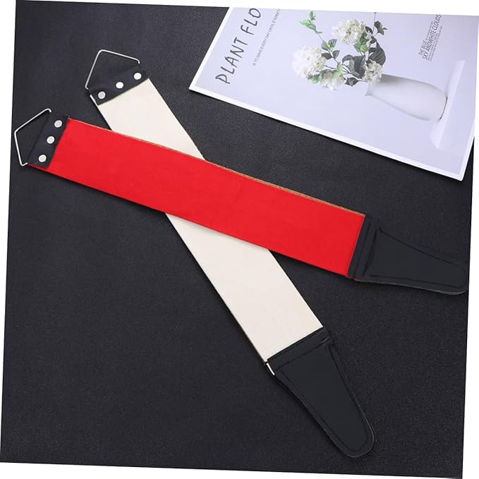 2pcs Traditional Barber Strop Leather Razor Strop Sharpening Strap for Razor Blade Random Color