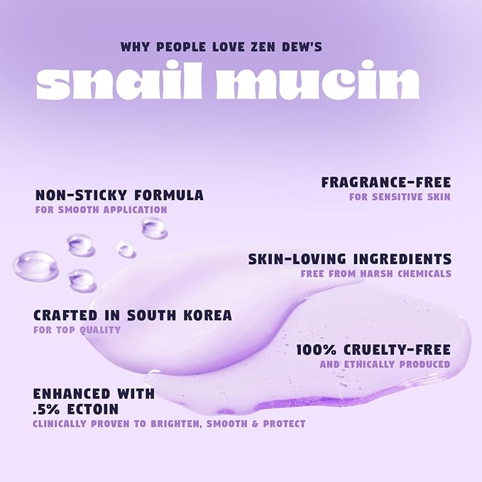 Moon Milk Snail Mucin Moisturizer Gel Cream (3.52 oz) Korean Snail Mucin Serum Cream that Replenishes Moisture & Leaves Skin Brighter, Plumper, Soothed & Smooth
