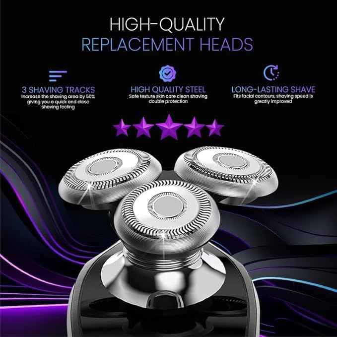 SH70 Replacement Heads Compatible with Philips Norelco Series 7000, New Upgraded Blades Fits for Norelco 7000 Replacement Heads, 9-pc Pack