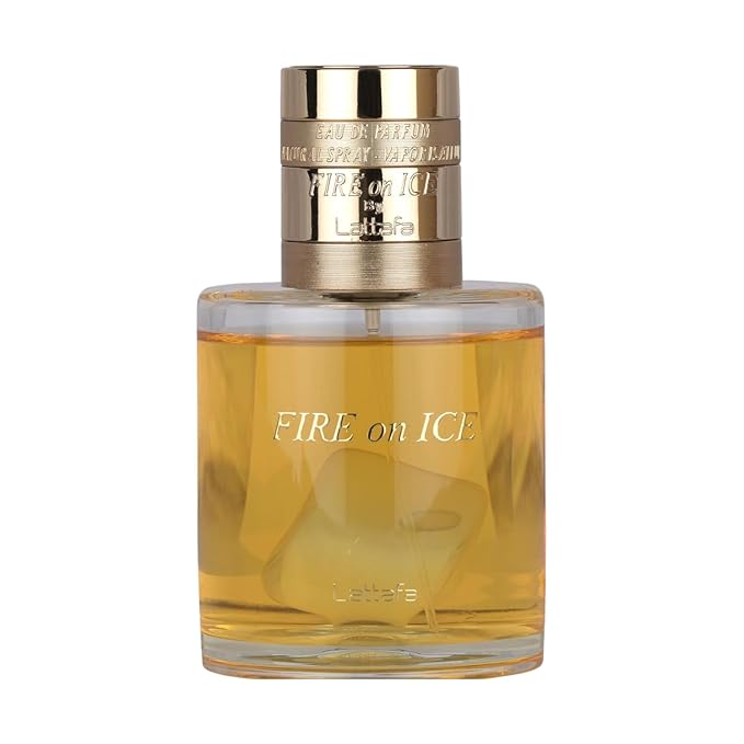 Lattafa Fire On Ice – Fruity, Spicy, Woody, Ambery – Eau de Parfum Spray Long-Lasting Fragrance for Unisex, 3.71 Ounce / 110 ml