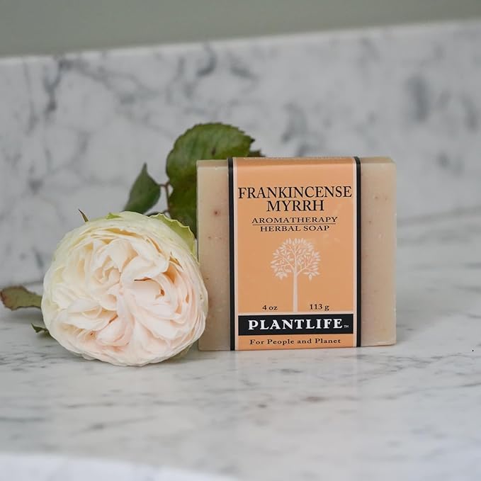 Plantlife Frankincense & Sandalwood Bar Soap Bundle of 2 - Moisturizing and Soothing Soap for Your Skin - Hand Crafted Using Plant-Based Ingredients - Made in California 4oz Bar