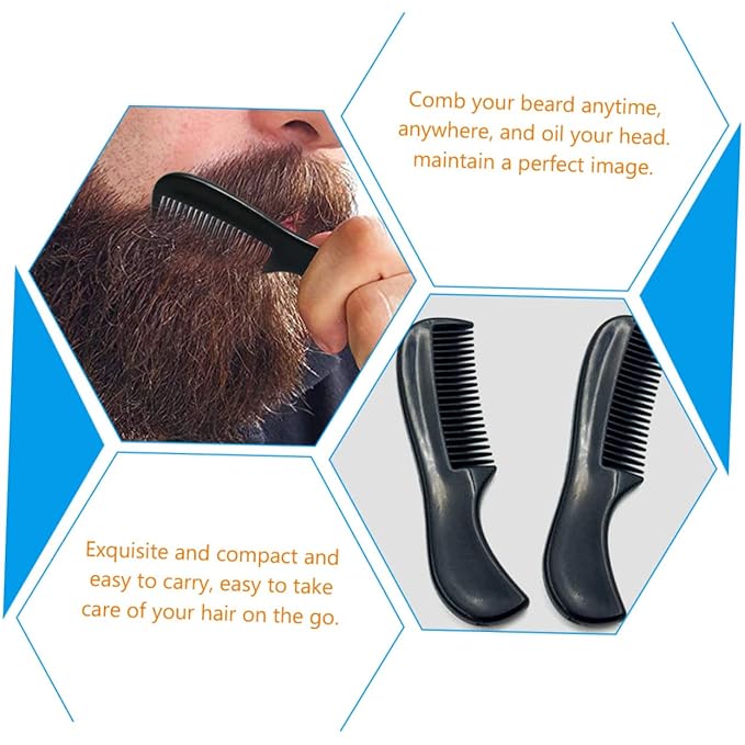 30pcs Beard Comb for Men Curly Hair Comb Men's Styling Tool Mustache Grooming Accessory