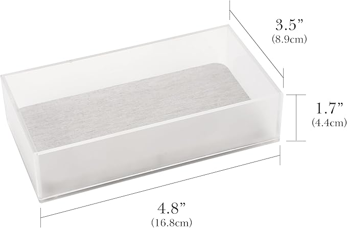 LUEXBOX Acrylic Electric Razor Holder, Electric Shaver Stand Base with Diatomite Drying Stone, Bathroom Drawer Organizer with Drainage Hole for Razor and Brush