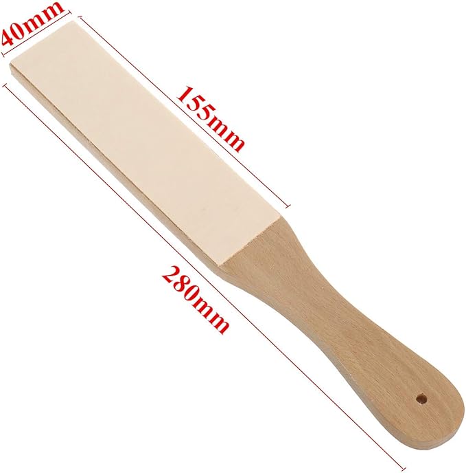 Dual Sided Leather Blade Strop for Razors Sharpener & Polishing Compounds