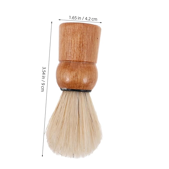 Retro Beard Grooming Brush Wooden Handle Manual Shaving Brush for Men Boar Bristle Foam Applicator for Shaving for Travel and Home Use