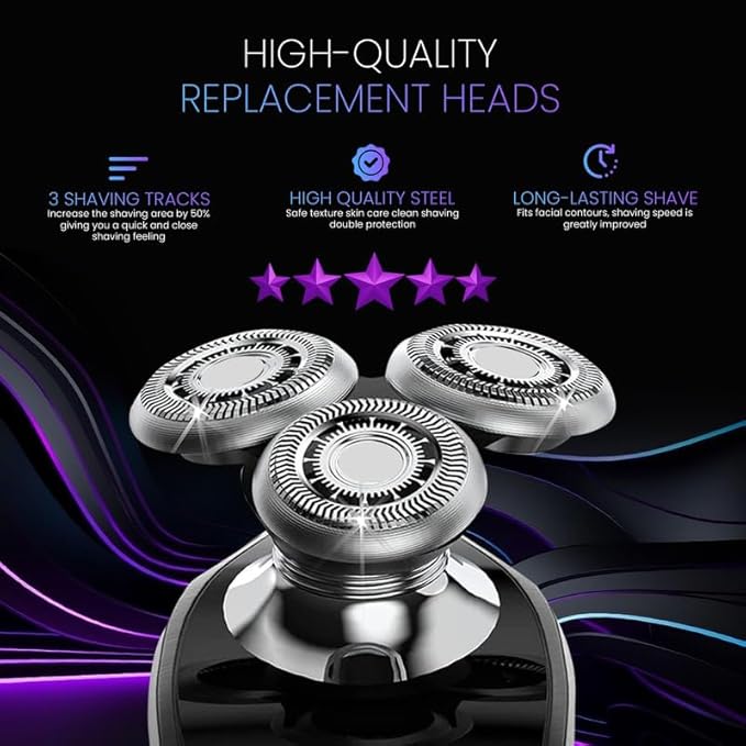SH70/71 Replacement Heads Compatible with Philips Norelco 7000 Series, New Upgraded Blades for 7500 S7370 S7371 S7720 And Shaver SW7700, 9-PC
