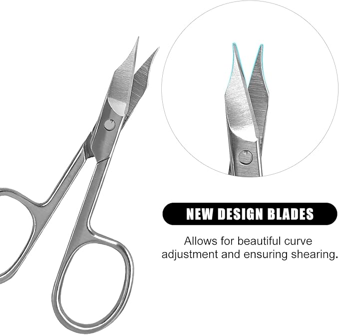 Beauty Scissors Trimmer for Facial Hair, Manicure, Nail, Moustache, Eyebrow, Eyelash, Nose, Ear, Cuticle, Men and Women (1 Pack)