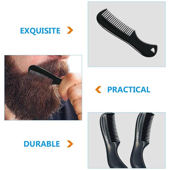 Beard Comb for Men: Mini Hair Comb - 10Pcs Mustache Beard Plastic Pocket Sized Hairdressing