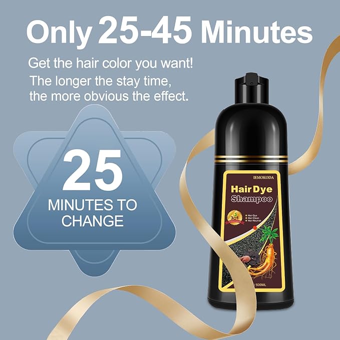 Hair Dye, Hair Dye Shampoo for Women & Men, Color Shampoo Hair Dye 16.9 Fl Oz, Safe and Natural Champu Para Canas (Coffee)
