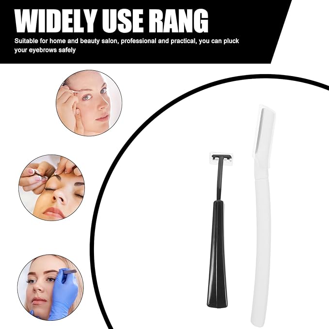 LALAFINA Portable Eyebrow Razor 8pcs Set with Facial Hair Trimmer for Women and Men, Eyebrow Shaping Tool for Precise Grooming and Travel Use