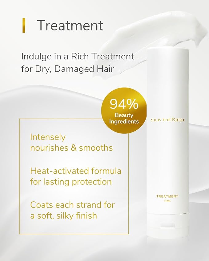 Conditioner Treatment, Moisturizing & Repairing Hair Conditioner for Women & Men, Hydrating for Dry, Damaged, Color-Treated Hair, Paraben-Free, Sulfate-Free, White (8.5 fl oz, 250 ml)
