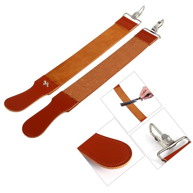 Straight Razor Strop Strap, Leather Sharpening Strap, Folding Knife Shave Sharpening Belt, Fit for Barber Use