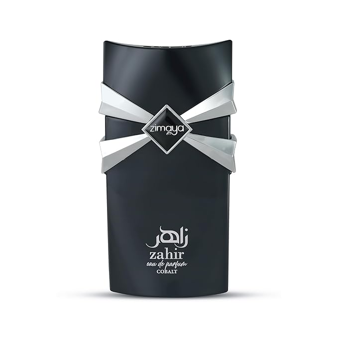 zimaya Zahir Cobalt Eau De Parfum for Men – A Refined, Woody Fragrance with Amber, Musk & Spicy Notes, 3.4 Fl. Oz