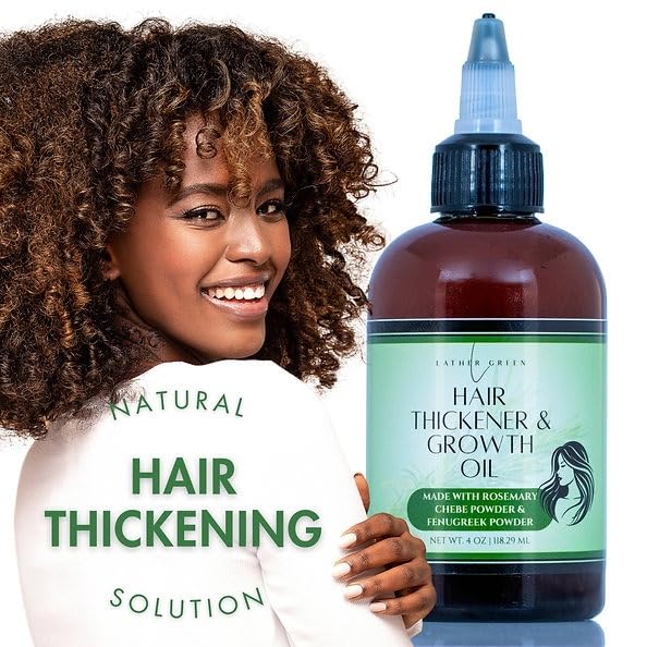 Hair Thickener & Growth Oil With Rosemary, Chebe, Fenugreek & Castor Oil, 4 oz
