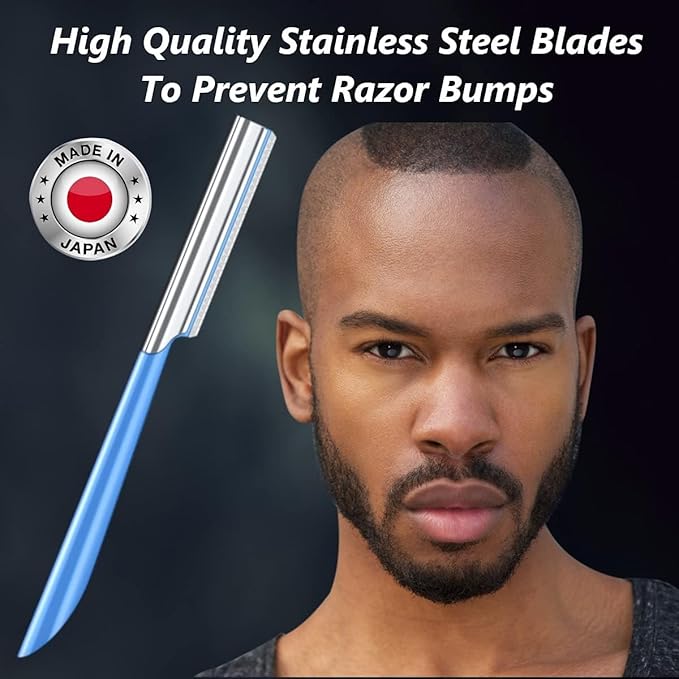Mustache Scissors Grooming Kit Comb - Movember Travel Razor Mens Beard Trimmer Straight Edge Stainless Steel Shaping Tool For Men After Black Color Dye Goatee Shaper Clippers Balm Combs Wash Brush