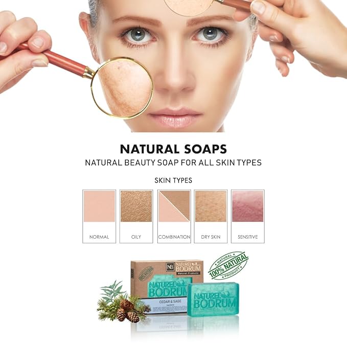 Cedar Sage Organic Soap Bar for Women & Men - Glycerin Soap Bar, Skin Repair & Pore Cleansing Facial & Body Bar Soap with Vitamins C&E - Natural & Vegan Spa Gift, for All Skin Types