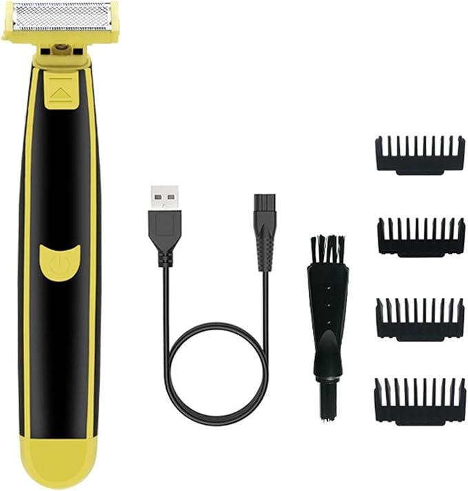 Wet and Dry Electric Shaver Cleaner, Electric Razor for Men, Rechargeable Wet & Dry Shaver, Non-Slip, Durable, Fast Shaving (1PC)-Model #4