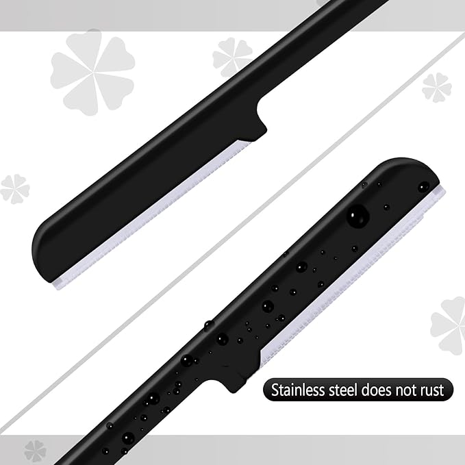 10 Pieces Eyebrow Razor for Women Facial Shaver Razor Brow Shaper Eyebrow Trimmer Dermaplaner Shaping Tool with Cover (Black)