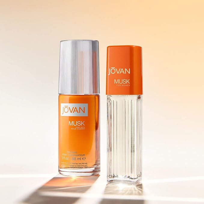 Jovan Musk for Men Eau de Cologne Spray 3 fl oz (Pack of 2), Notes of Carnation, Lavender, and Amber, Men's Fragrance, Long Lasting, Everyday Fragrance, Travel Size