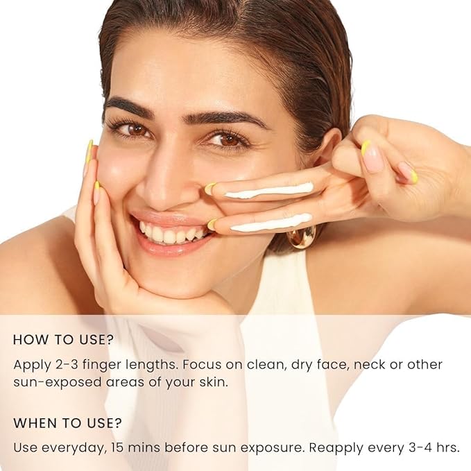 Hyp-hen All I Need Sunscreen SPF 50 PA ++++ | Lightweight Sun Cream & Leaves No White Cast | UVA & UVB Sun Protection & Blue Light Protection, SPF 50 for Women and Men| 50ml