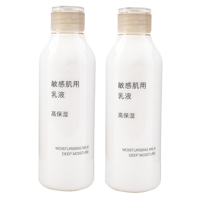 Moisturizing Milk Deep Moisture 200ml - Face Lotion for Sensitive Skin, No Fragrance or Colors (200ml x 2 pack, 3.38 Fl Oz (Pack of 2))